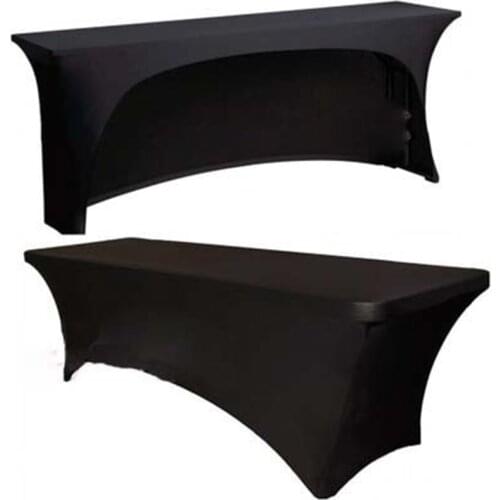 Polyester Rectangular Spandex Lycra Table Cloth Cover Trestle Party Wedding Supply Table Cover 10Pcs/lot