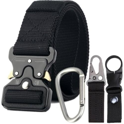 Tactical Belt Nylon Military Army Belt Outdoor Metal Buckle Police Heavy Duty Training Hunting Belt 120CM 3.8cm Wide