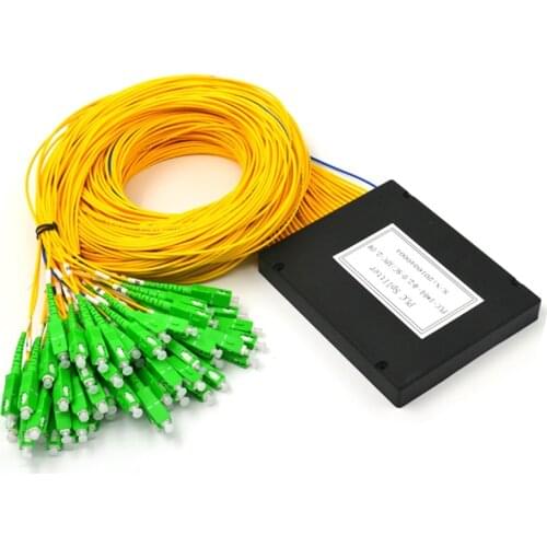 SC/APC 1x64 1M 2.0MM 1*64 Planar Lightwave Circuit Splitter-Box PLC Box FTTH Fiber Optic ABS Box Splitter