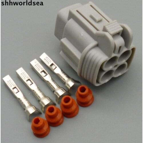 Shhworldsea 5/30/100sets 2.2mm 4p way Washer Pump connector Oxygen sensor plug for nissan