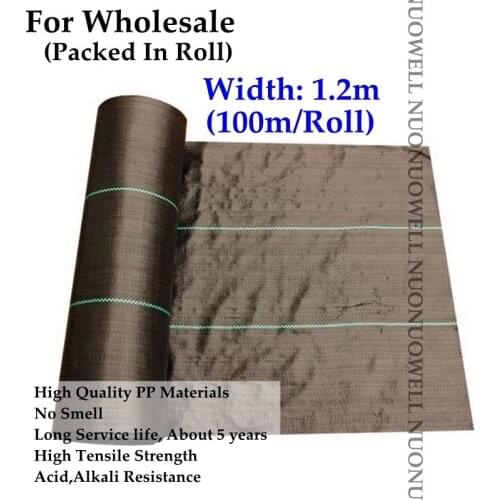 Width:1.2m 100m/Roll 90gsm UV Resistance Weed Control Mat Garden Landscape Fabric Farm Fruits Vegetable Planting Gound Cover