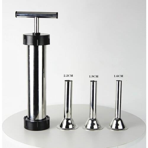Syringe Meat Filler Kitchen Tools Manual Sausage Hot Dog Maker Stainless Steel Sausage Stuffer Homemade Sausage Filling Machine