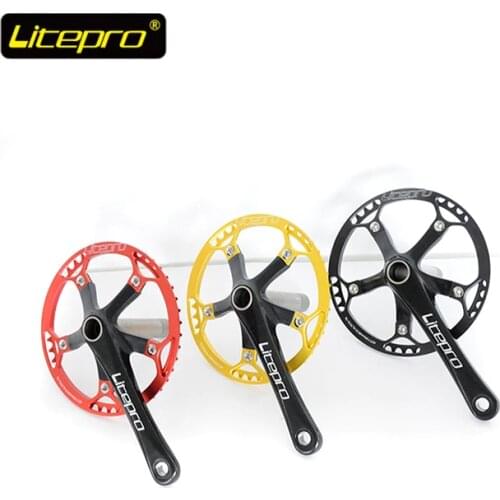 Litepro Bicycle Crankset Chainring 45T 130BCD Aluminum Alloy One-body Crank Chainwheel 14inch BMX Folding Bike Modified Parts