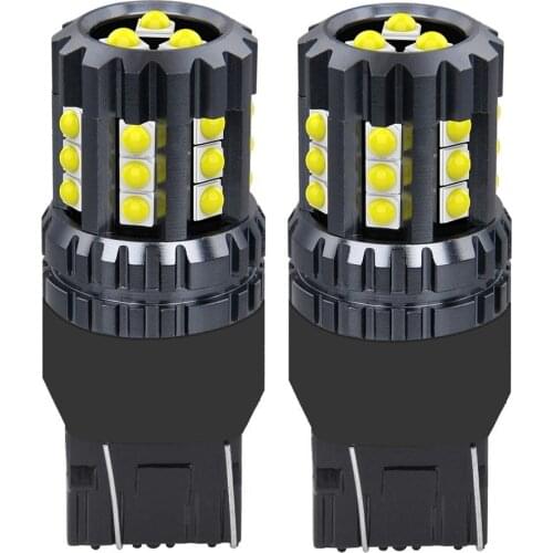 2PCS T20 W21W 7440 W21/5W 7443 Super Bright LED Auto Brake Bulbs Backup Reverse Lamp Car Daytime Running Lights Red White Yellow