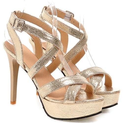 Summer Sexy Fashion 2017 Big Size 34- 45 Sandals Ladies Lady Shoes High Heel Women Party Super Pumps M50