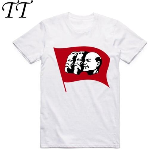 2019 Fashion Men Print CCCP USSR Lenin T-shirt O-Neck Short Sleeve Summer The Soviet Union The Great Communist Tops Tees T Shirt