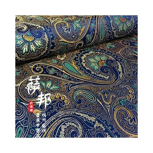African satin fabric imitate silk Brocade Fabric Damask Jacquard Apparel Costume Upholstery Furnishing patchwork tissu 75*50cm