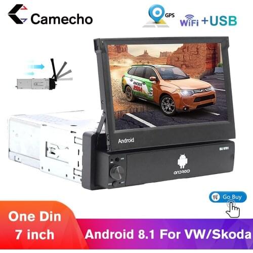 Camecho 1Din Car Radio Android 8.1 MP5 Multimedia FM USB Player For Universal For VW Skoda Seat Polo Golf b5 6 Passat Car Stereo