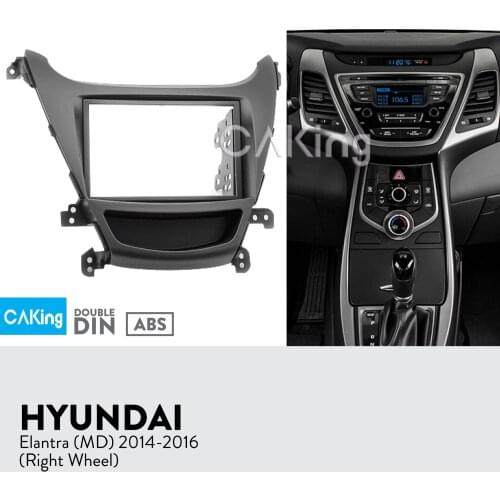 Double Din Car Fascia Radio Panel for HYUNDAI Elantra (MD) 2014-2016 Dash Fitting Kit Install Facia Plate Bezel Adapter Frame