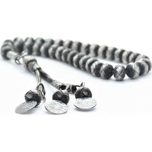 Rosary 1000k Silver Hand braid Trabzon Kazaziye Rosary (Tasbih) Silver Rosary