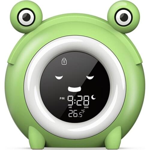 Childrens Sleep Trainer Alarm Clock Rechargeable led Night Light Home Decoration Clock
