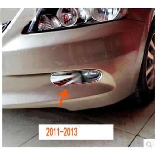For Honda Accord 4DR Sedan 2011 2012 Chrome Front Fog LIght Lamp Cover Trim 2pcs Car modification Auto parts