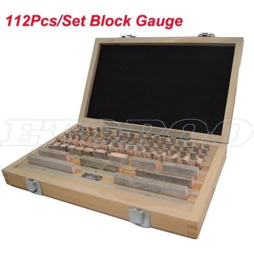 ETOPOO 112Pcs/Set 1 grade 0 grade Block Gauge Caliper Inspection Block Gauge Measuring Tools