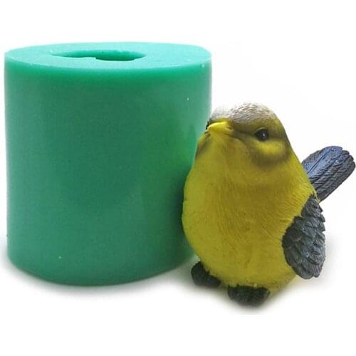 Bird Sika Deer Christmas Santa DIY Silicone Molds Soap Salt Sculpture Mould for Cake Chocolate Decoration 3D Simulation Crafts