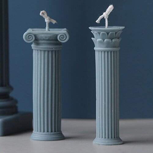 Rome Pillar Candle Mould Aromatherapy Candle Mold Candle Making Plaster Supplies for DIY Crafts Wedding Dinner Home Decoration