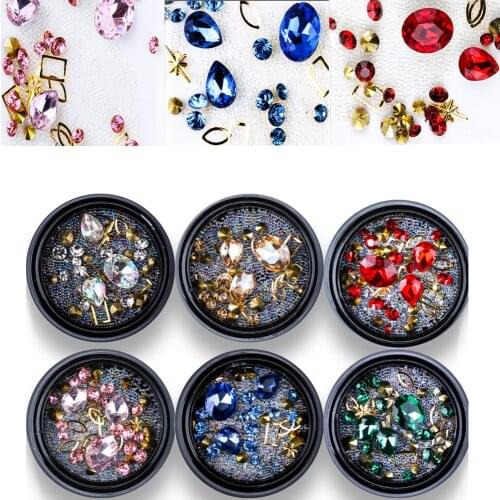 6 Style Mix Rhinestone UV Epoxy Resin Mold Filling Sequins Nail art DIY Making Jewelry Supplies for jewelry Finding
