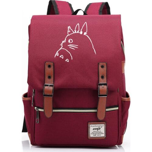 New Kawaii Boys Girls Kids Student School Book Bags Anime Totoro Teenagers Canvas Women Bagpack Men Laptop Travel Backpack