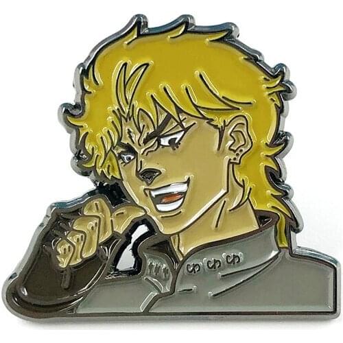 Japanese Anime Bizarre Adventur Pin Badge On Backpack Funny Cat Brooch Pins For Clothes Broche For Women Girl Schoolbag