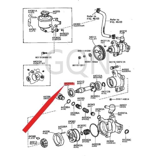 Oil seal (for vane pump housing) 1979-Toy ota SPR INT ERC ORO LLA CAR INA FRC ELI CA steering gear booster pump oil seal