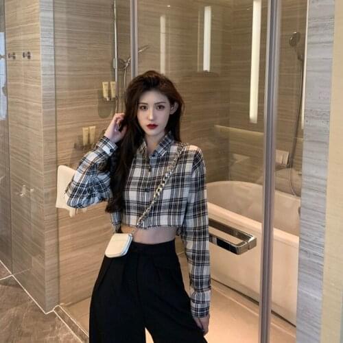 Блузки в клетку Mazefeng China At AliExpress