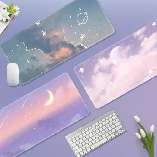 Cute Mouse Pad Super Creative INS Tide Large Game Computer Keyboard Office Long Table Mat Kawaii Desk for Teen Girls for Bedroom