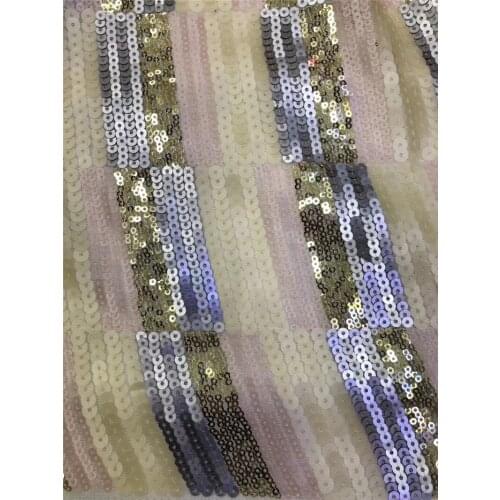 New design High quality YG-587 embroidered tulle sequins lace fabric african net lace fabric with sequins