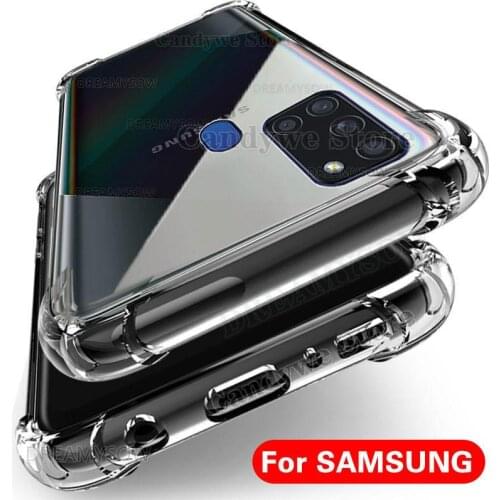Shockproof Back Cover for Samsung Galaxy A21s A11 A21 A31 A41 A51 A71 A50 A70 A30 M11 M21 M31 M30S Note 20 Ultra Clear Soft Case