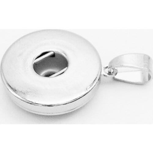 DIY round snap button plate jewelry necklace copper OEM, ODM NN003 (fit 18mm 20mm snap)