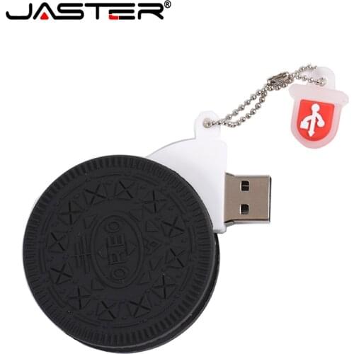 JASTER USB Flash Drive 2.0 128GB Cartoon Shape Memory Stick 64GB Creativity USB Stick 32GB Black round Pendrive 16GB Pen Drive