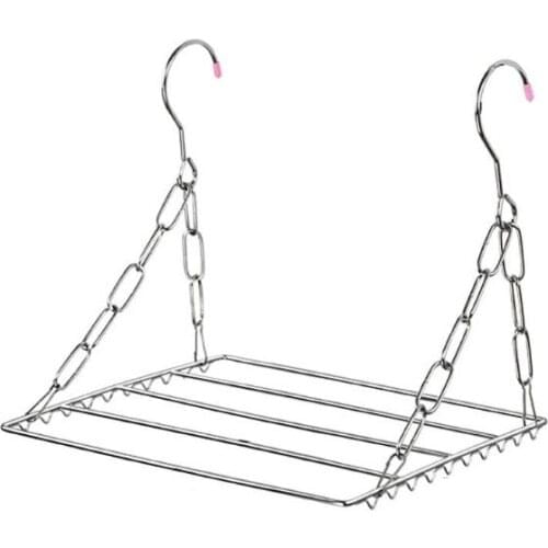 2021 New Balcony Folding Shoe Drying Rack Clothes Airer Stainless Steel Laundry Underwear Towel Storage Holder