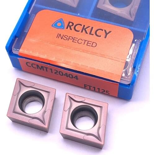 10pcs RCKLCY CCMT120404 FT1125 Tungsten Internal Metal Turning Tools lathe Cuttercar bide insert for stainless steel
