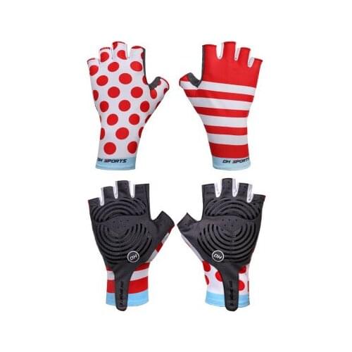 Ice fabric Pro Woman Road Bike Short Gloves High Elastic Half-Finger Gel Cycling Bicycle Glove Girl Sports Anti-slip+cap+socks