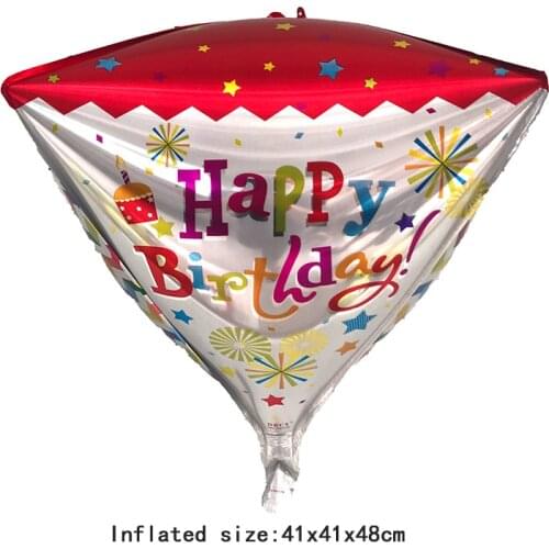 20PC 4D happy birthday balloon Aluminum foil Helium balloons 1st birthday party decorations Supplies