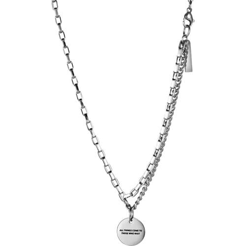 2021 Temperament Fashion Cube Rope Chain Men Necklace Classic Stainless Steel Chain Necklace For Men Jewelry Gift