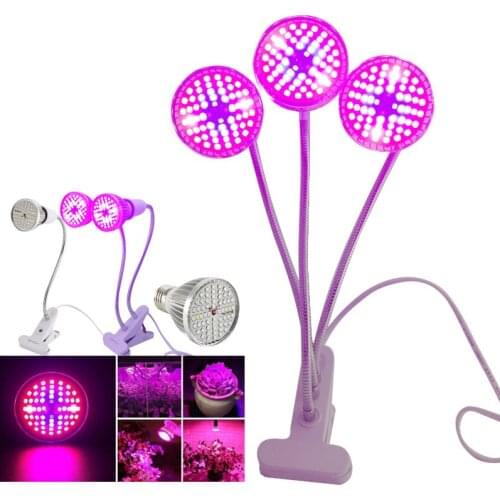 3 Head 60 LED Plant Grow Light Full Spectrum Aluminum Lamps Indoor Greenhouse Cultivo flower UV IR growing light Hydro