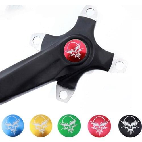 3pcs/set 1 Cover +2 Rubber Ring Bicycle Crank Cover Cap Aluminum Alloy Bike Integrate Hollow Crankset Bolt Screw Plug Bike Parts