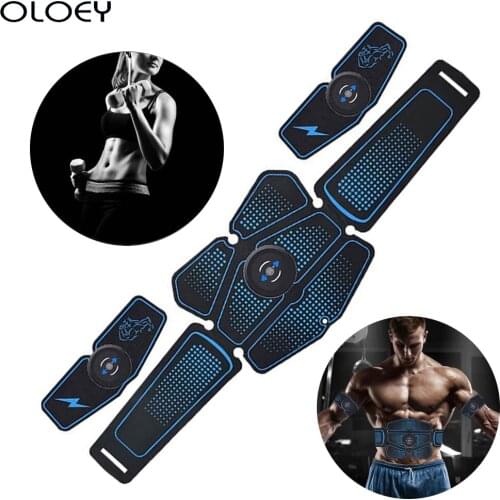 USB Rechargable Wireless EMS Electric Abdominal Muscles Trainer ABS Stimulator Body Weight Loss Massage Gym Belly Sport Fitness
