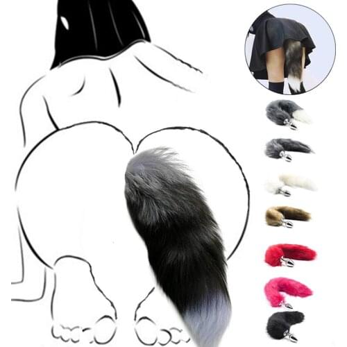 Fox Tail Anal Plug 2.8x7CM Metal Butt Plug Foxtail Adult Cosplay Game Anal Sex Products Sexy Ass Plug Erotic Sex Toys for Women