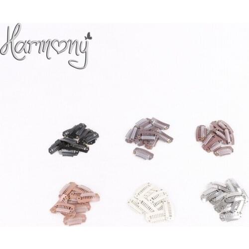 Free shipping!! 1000 pieces/bag 2.8 cm with 8 teeth I shape small hair extension snap clips 6 colors for your choices