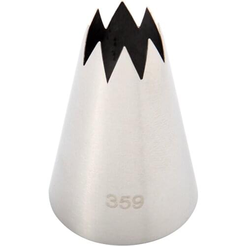 Free Shipping Stainless Steel 18/8 Large Open Star Piping Nozzle Cakes Cupcakes Decorating Icing Tip #359