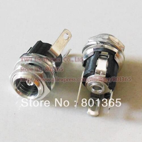 DC Female DC5.5/2.1 Jack Socket Panel-Mount Connector 5.5x 2.1mm ,DC chassis jack , 50pcs ,Free shipping