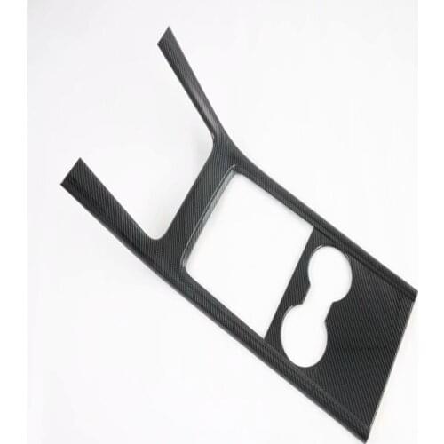 For Tesla Model Y 2021 2022 Decorative Car Accessories Carbon Fiber Style Interior Center Console Gear Box Panel Cover Trim