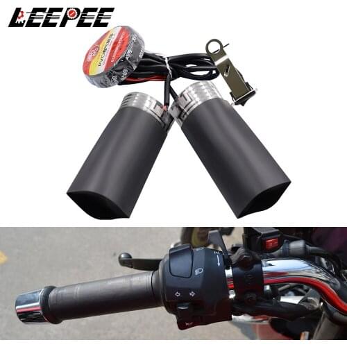 LEEPEE Motorcycle Electric Heating Handlebar Kit Handle Set,Heated Grip Pads Heat Resistant Tape + Heat Resistant Covers