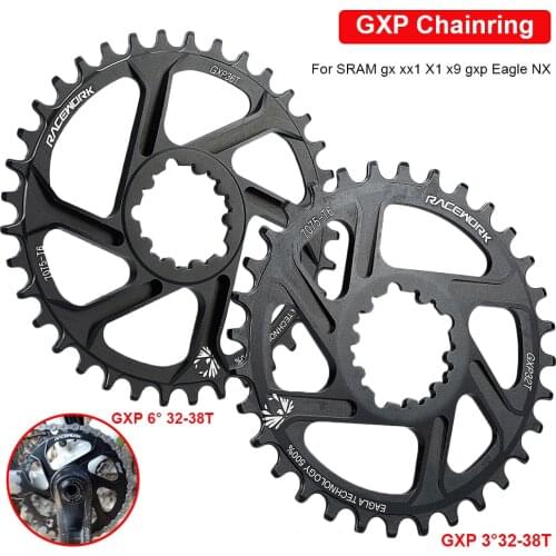 Bike MTB Mountain Bike Single Speed 3mm 6mm 32T/34T/36T/38T Offset Crown Bicycle Chainring For Sram 11/12S NX XX XO GX GXP11
