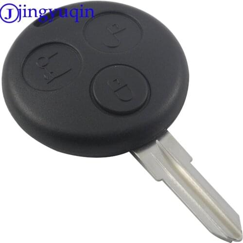 Jingyuqin 3 Buttons Replacement car Remote Key Shell For SMART Fortwo key shell For Mercedes Benz Case Hot Sale+Blade