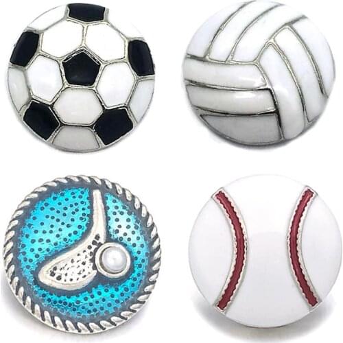 Ball Component w217 Crystal 18mm 30mm Metal Snap Button For Bracelet Necklace Interchangeable Jewelry Women Accessorie Findings