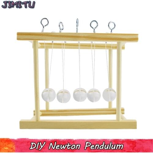 Newton Pendulum Model Kits Toys for Children Physics Scientific Experiment Assembling Creative Toy Educational Study Hobbies