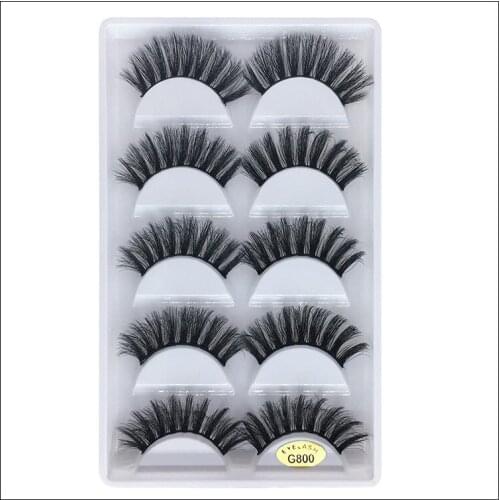 Reusable Mink 3D hair false eyelashes 5pairs each set hand-made mink lashes soft & vivid real mink fur hair 30sets/lot DHL free