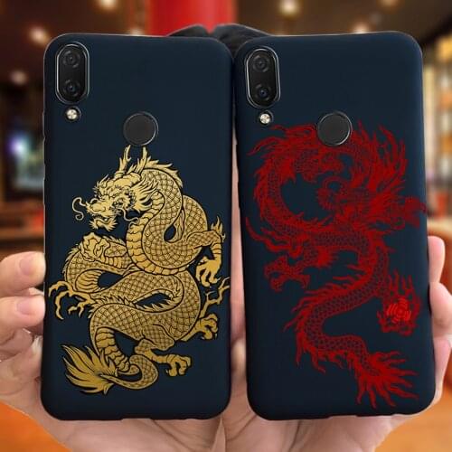 Fashion Dragon Pattern Case For Huawei Nova 3i Silicone Phone Cases Back Cover For Huawei Nova 3i Nova3i INE-LX1 Coque Cartoon