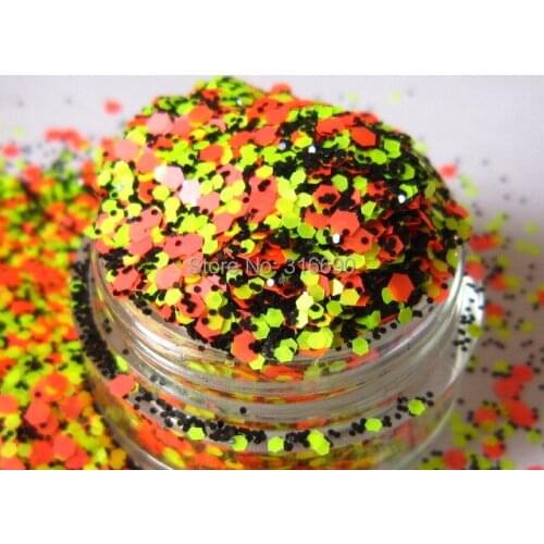 Neon Glitter Matte Glitter Medium Hexagon Hex for Nail Art Scrapbooking and Crafts G336